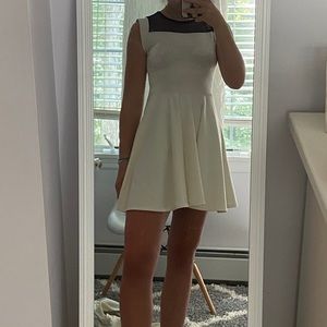 White and black dress